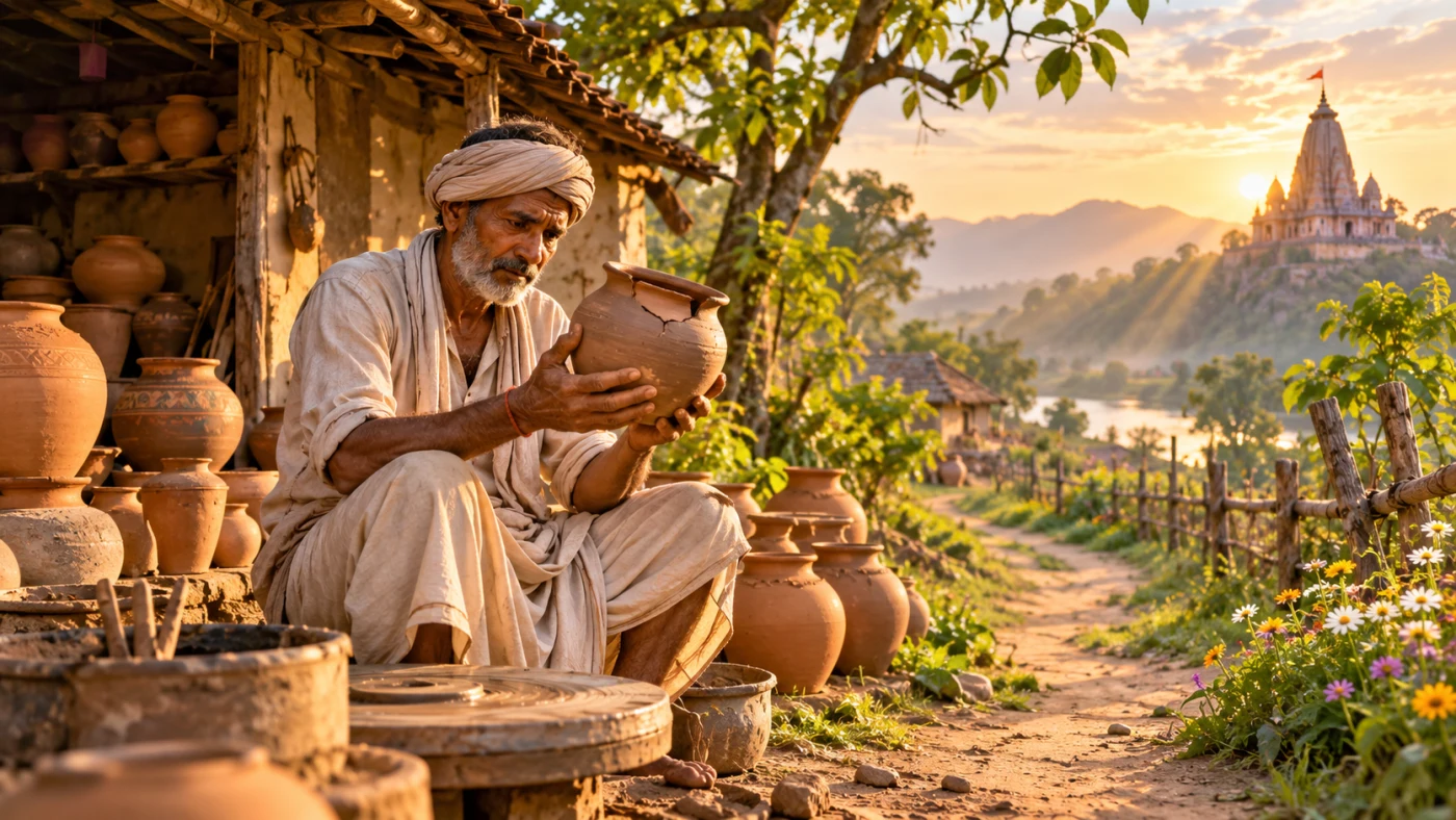 जब भगवान ने एक गरीब कुम्हार के टूटे घड़े को आशीर्वाद बना दिया | The Broken Pot’s Hidden Blessing