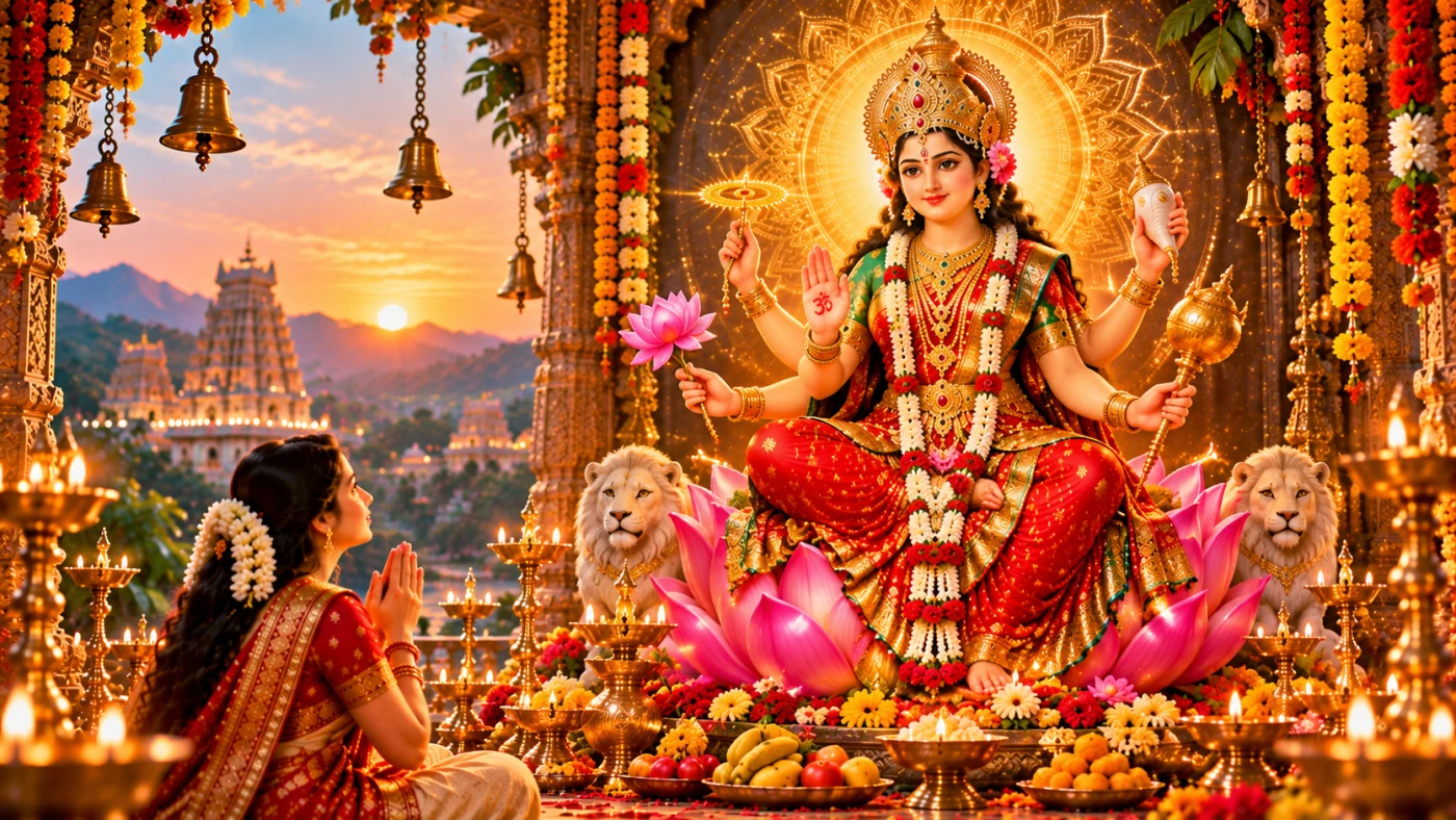 नवरात्रि के नौवें दिन माँ सिद्धिदात्री की कृपा: जब एक गरीब भक्त को मिला सच्ची सिद्धि का रहस्य